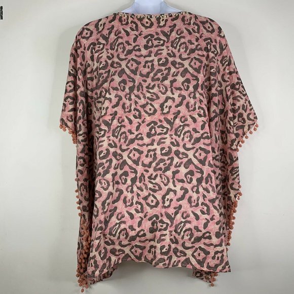 Ludi Beach Cover Up Summer Kimono V Neck Bejeweled - Picture 7 of 7